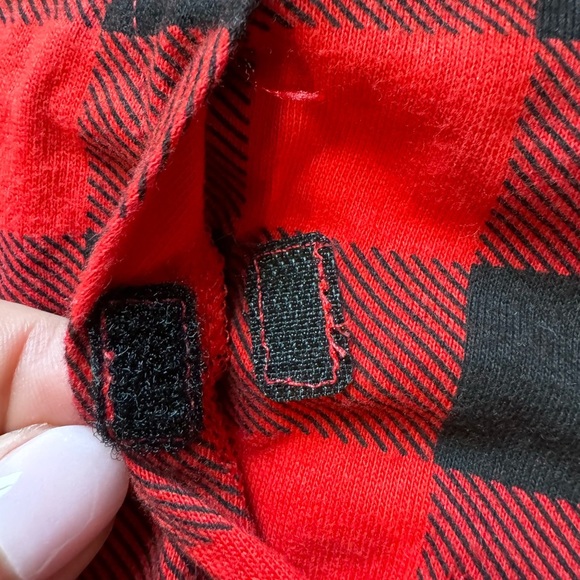 Cat & Jack Toddler Girls' Adaptive Short Sleeve Holiday Dress red plaid Size 5T - Picture 4 of 7